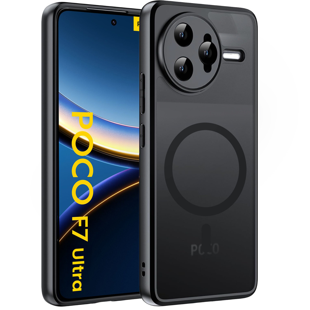 Schutzhülle Für Xiaomi Poco F7 Ultra, Mit Magsafe-funktion, Matt Schwarz