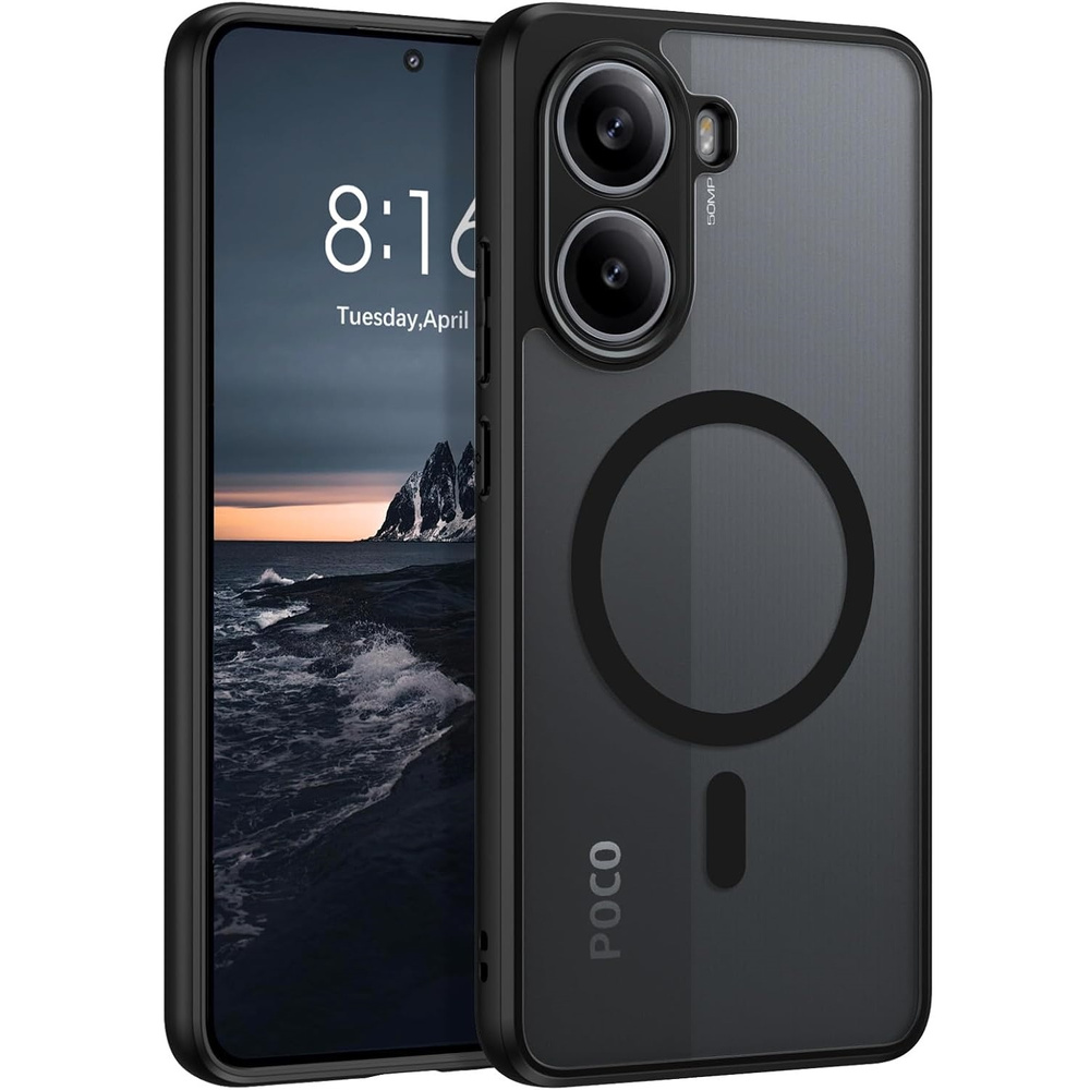 Schutzhülle Für Xiaomi Poco X7 Pro 5g, Mit Magsafe-funktion, Matt Schwarz