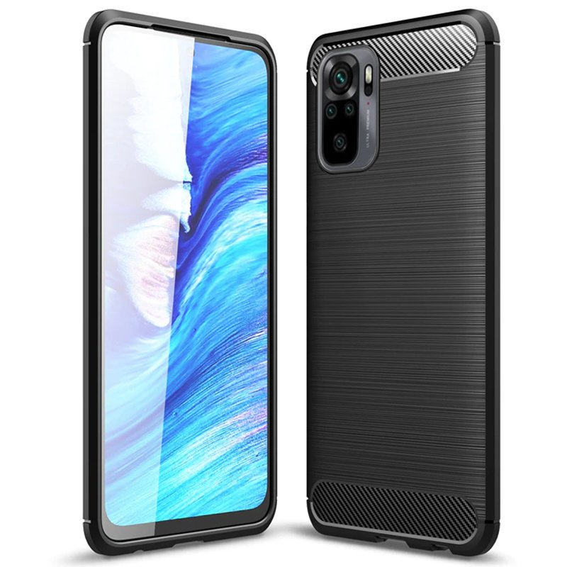 Schutzhülle Für Xiaomi Redmi Note 10 / 10s, Carbon, Schwarz