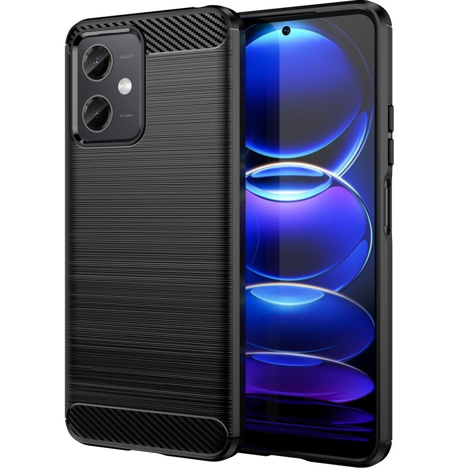 Schutzhülle Für Xiaomi Redmi Note 12 5g / Poco X5 5g, Karbon, Schwarz