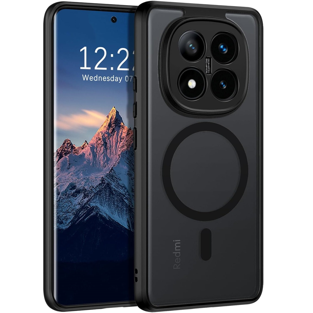 Schutzhülle Für Xiaomi Redmi Note 14 Pro+ 5g, Mit Magsafe-funktion, Matt Schwarz