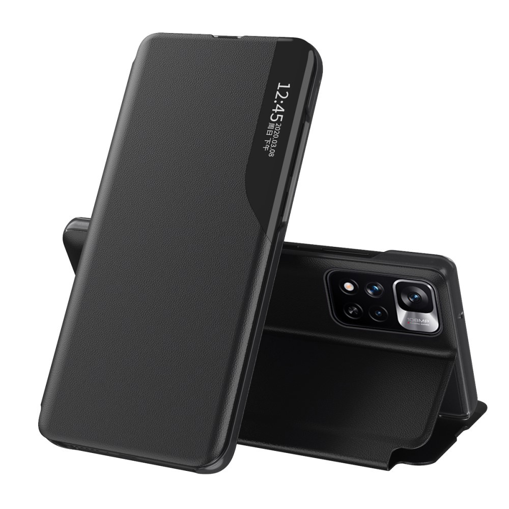 Schutzhülle Mit Sichtfenster Für Xiaomi Poco M4 Pro 5g / Redmi Note 11s 5g, Schwarz