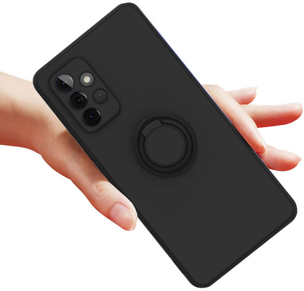Glatte Ringhülle Für Samsung Galaxy A13 4g, Schwarz