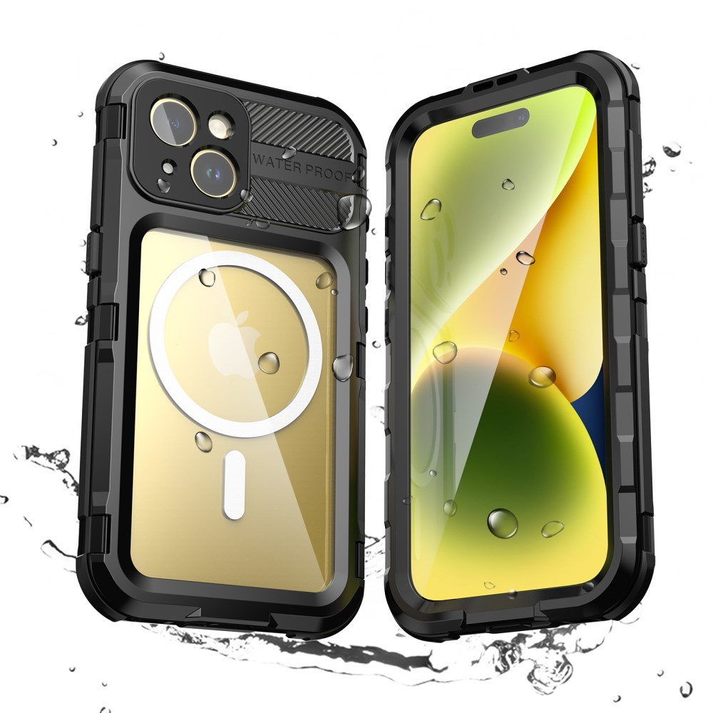 Ip68 Wasserdichte Hülle Für Iphone 15, Shellbox Magsafe, Schwarz