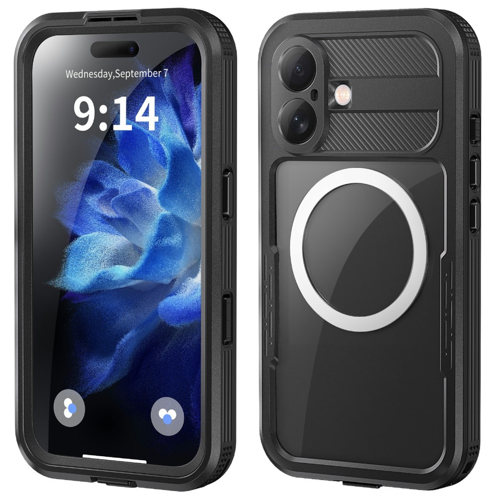 Ip68 Wasserdichte Hülle Für Iphone 16, Magsafe Shellbox, Schwarz
