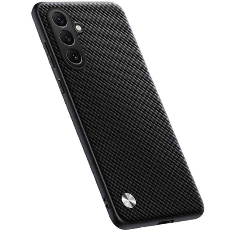 Lederhülle Für Samsung Galaxy M55 5g, Leder-hybrid, Carbonschwarz