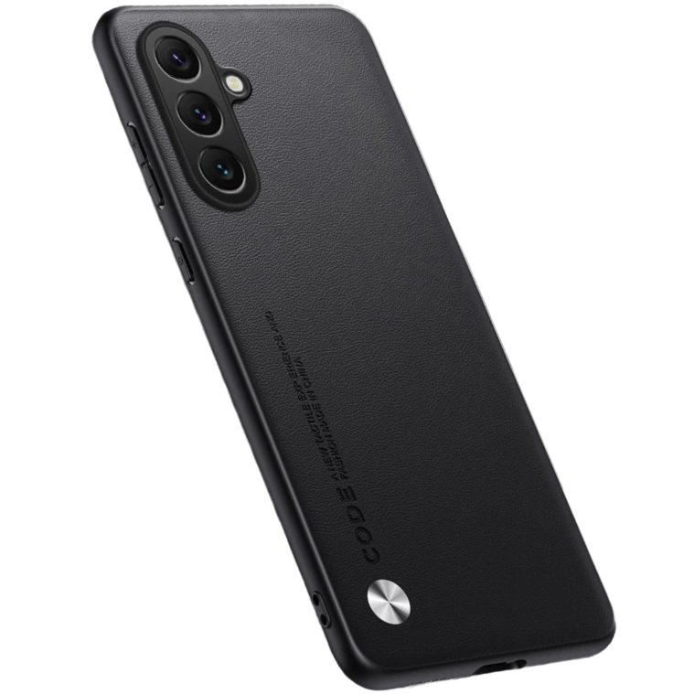 Lederhülle Für Samsung Galaxy M55 5g, Leder-hybrid, Schwarz