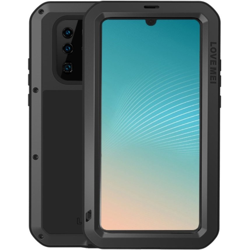 Love Mei Hülle Für Huawei P30 Pro, Mit Glas Geschützt, Schwarz