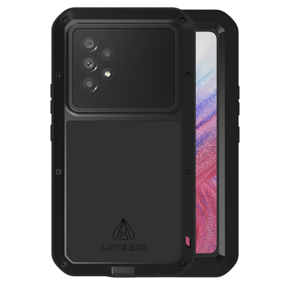 Love Mei Hülle Für Samsung Galaxy A53 5g, Mit Glas Geschützt, Schwarz