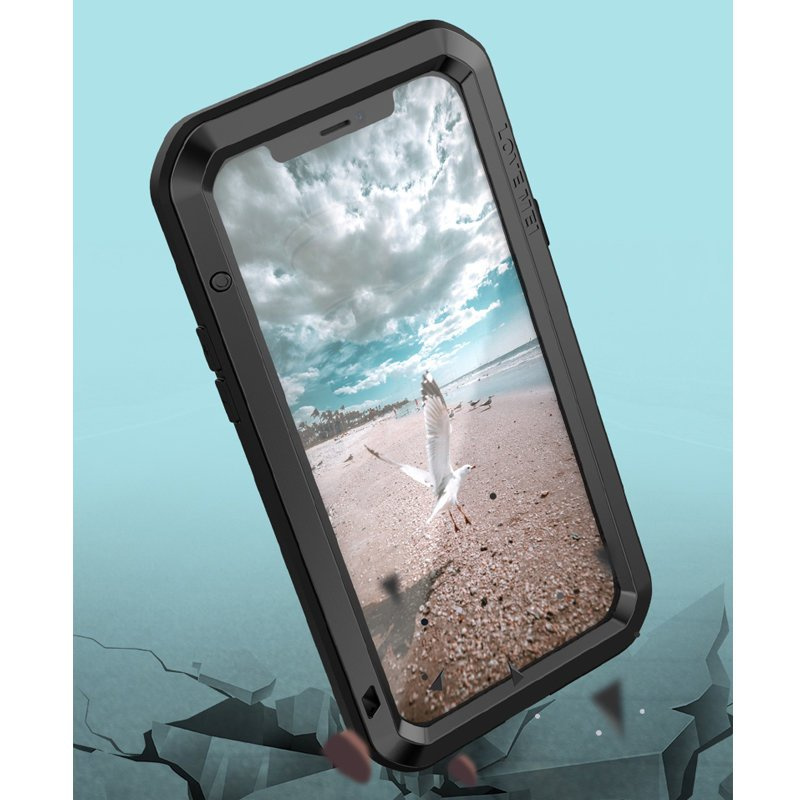 Love Mei Iphone 12 Pro Hülle, Mit Glas Geschützt, Schwarz