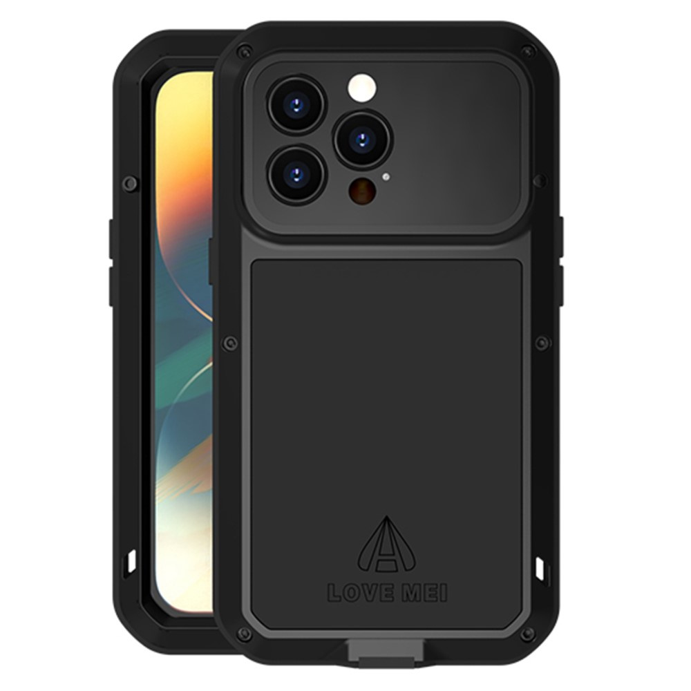 Love Mei Iphone 14 Pro Hülle, Mit Glas Geschützt, Schwarz
