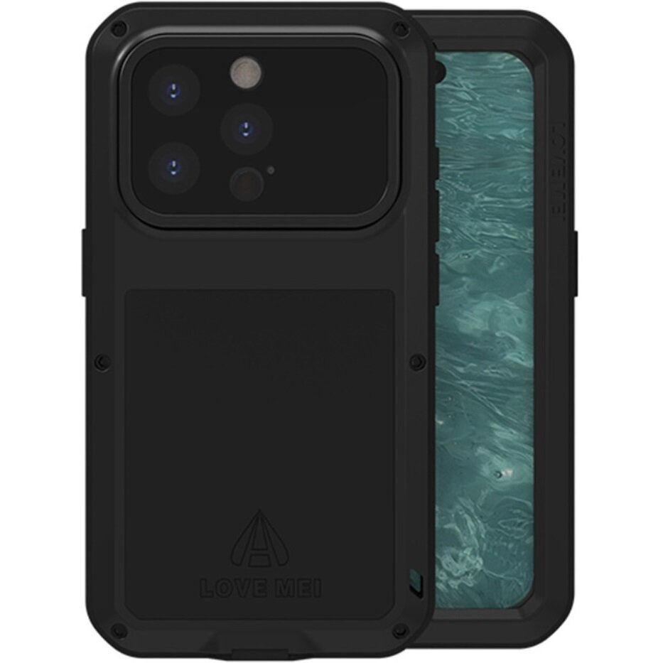 Mei Schutzhülle Für Iphone 15 Pro, Mit Glas Geschützt, Schwarz