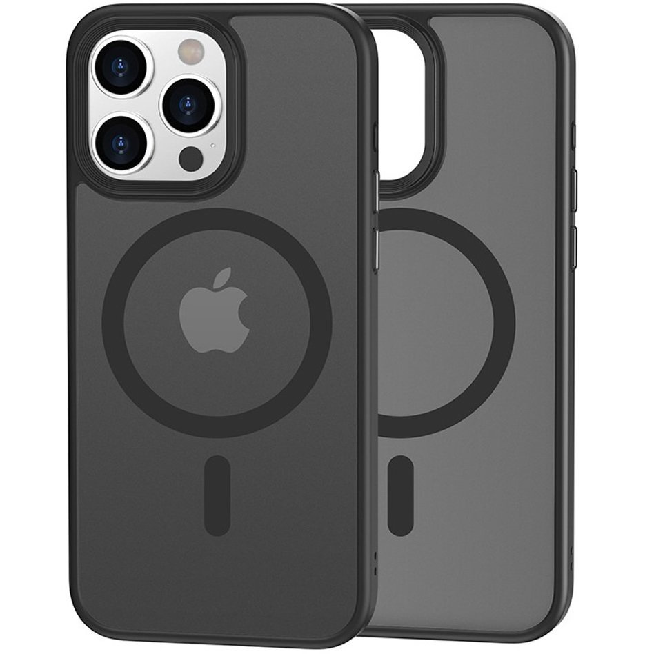 Magsafe Hülle Für Iphone 15 Plus, Hybridhülle, Matt, Schwarz