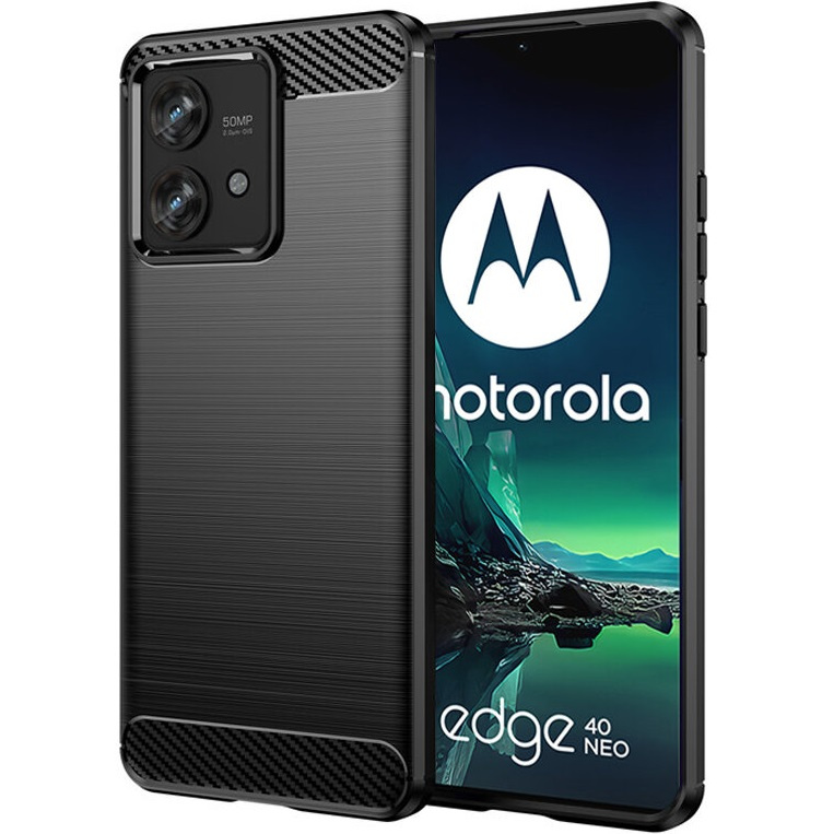 Schutzhülle Für Motorola Edge 40 Neo, Carbon, Schwarz