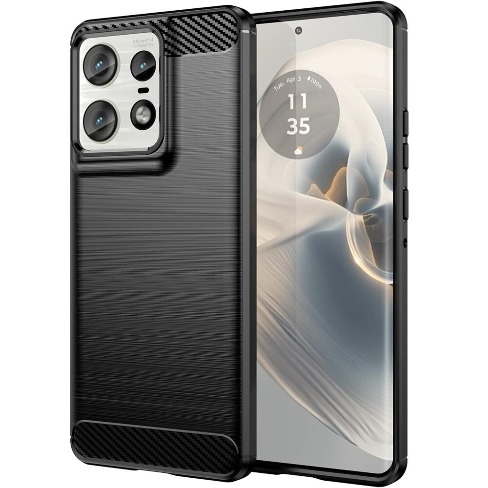 Schutzhülle Für Motorola Edge 50 Pro, Carbon, Schwarz