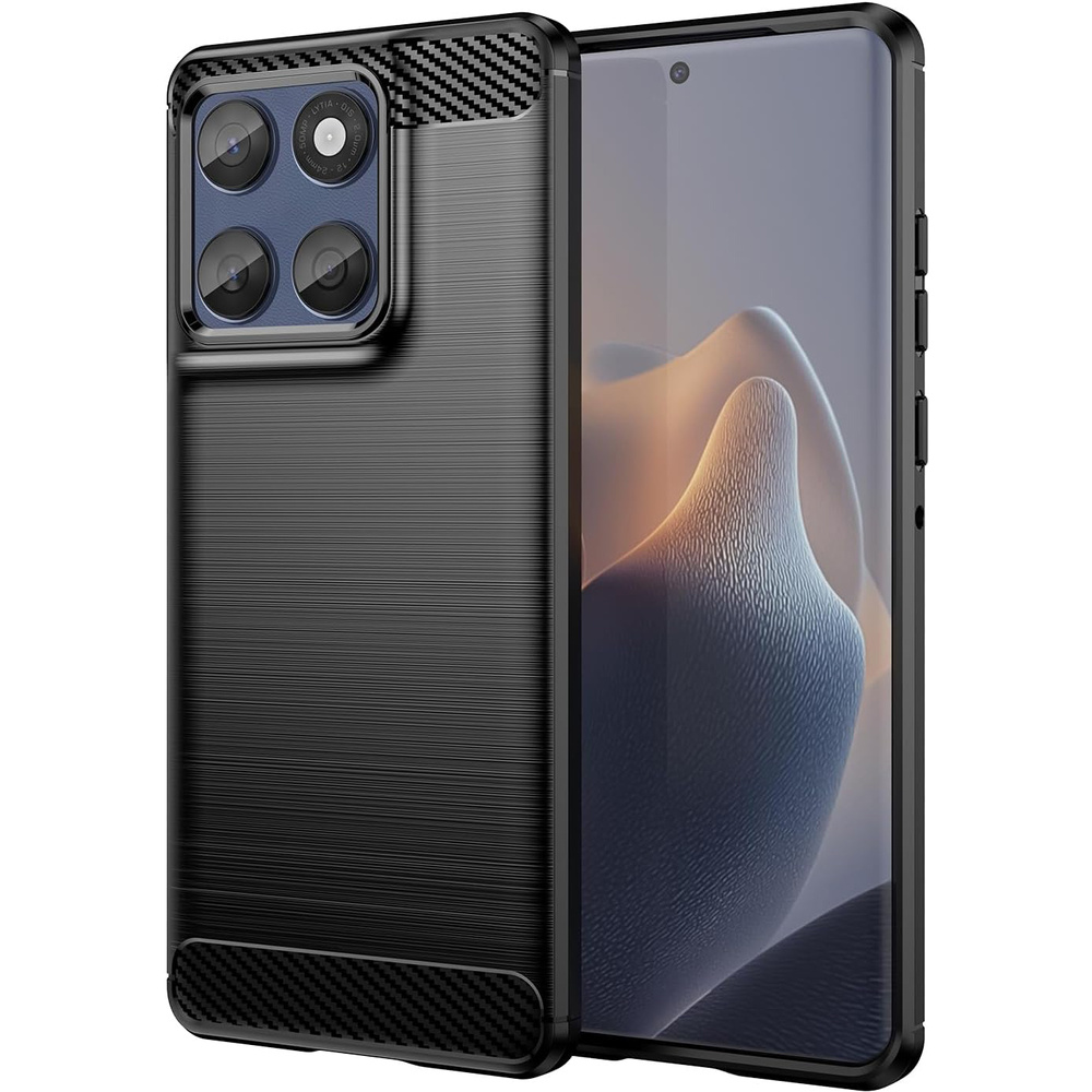 Schutzhülle Für Motorola Edge 60 / 60 Fusion, Carbon, Schwarz