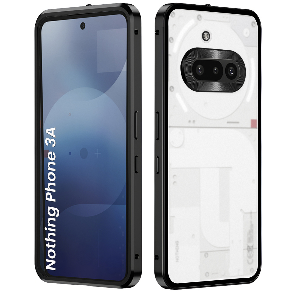 Case For Nothing Phone 3a, Frame Case, Schwarz