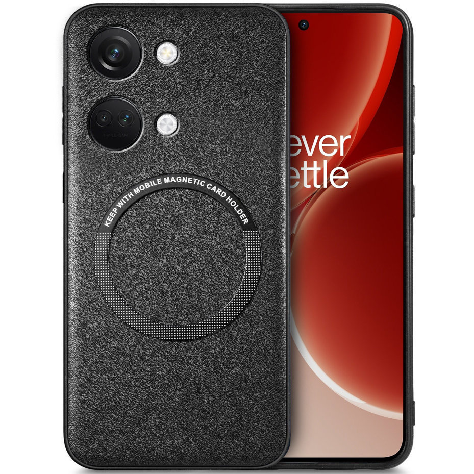 Schutzhülle Für Oneplus Nord 3 5g, Leder-hybrid, Magsafe, Schwarz
