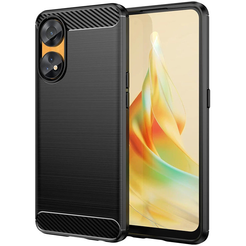 Schutzhüllen-set Für Oppo Reno8 T 4g, Carbon, Silikon, Schwarz + Glas