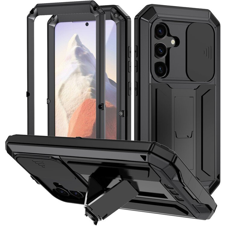 Gepanzerte Schutzhülle Für Samsung Galaxy S24, R-just, Schwarz