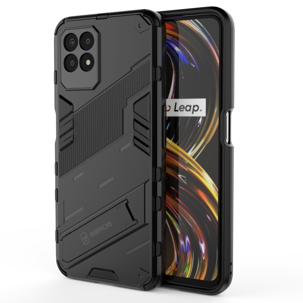 Schutzhülle Für Realme 8i, Mit Militär-aufstellfunktion, Schwarz