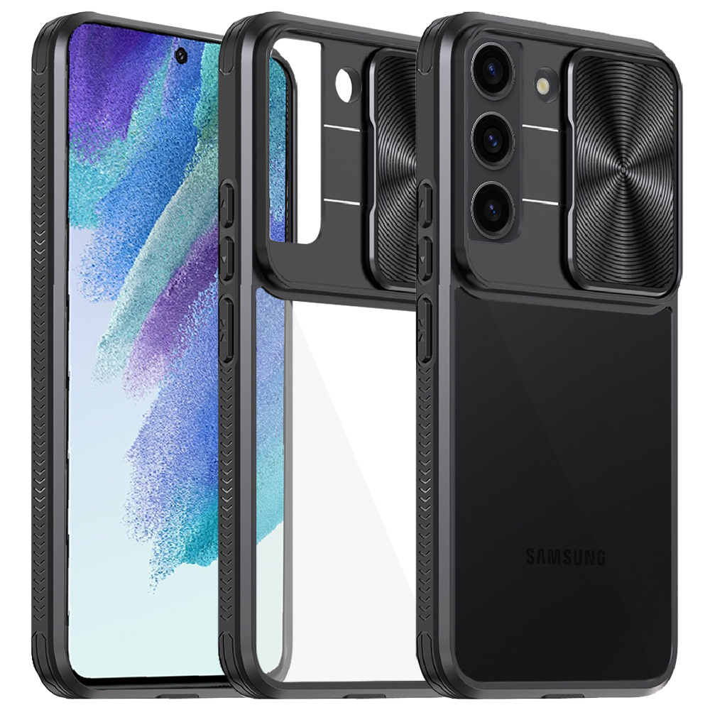 Schutzhülle Für Samsung Galaxy S21 Fe, Schiebekamera, Schwarz