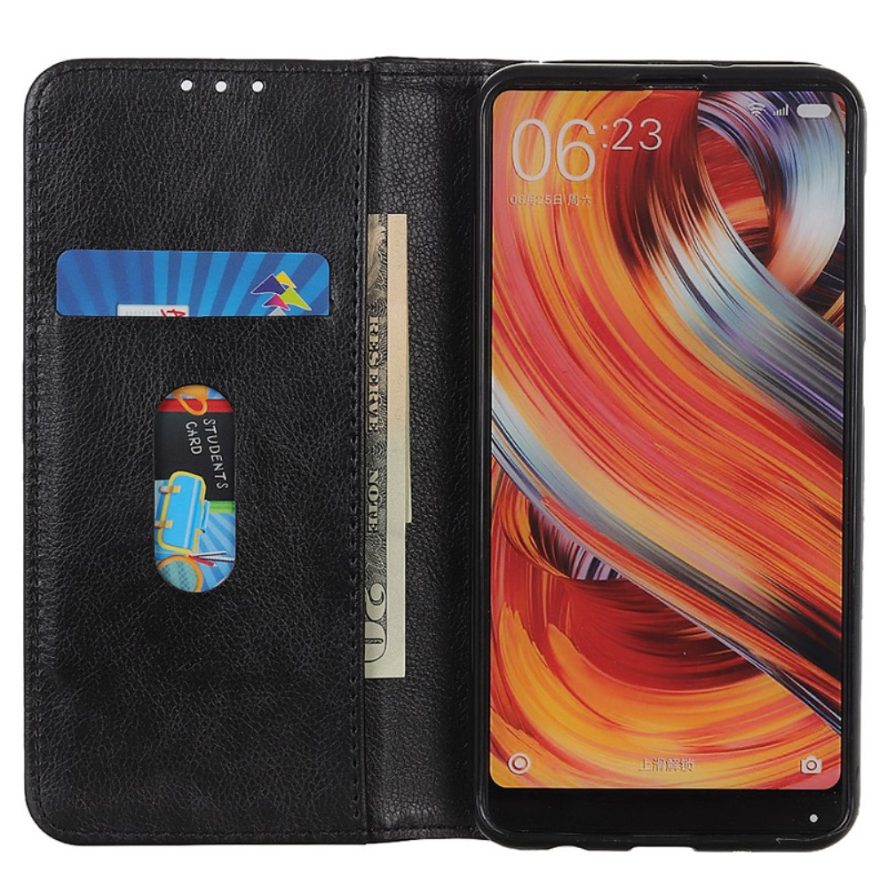 Lederhülle Für Samsung Galaxy S24 Ultra, Brieftaschen-leder, Schwarz
