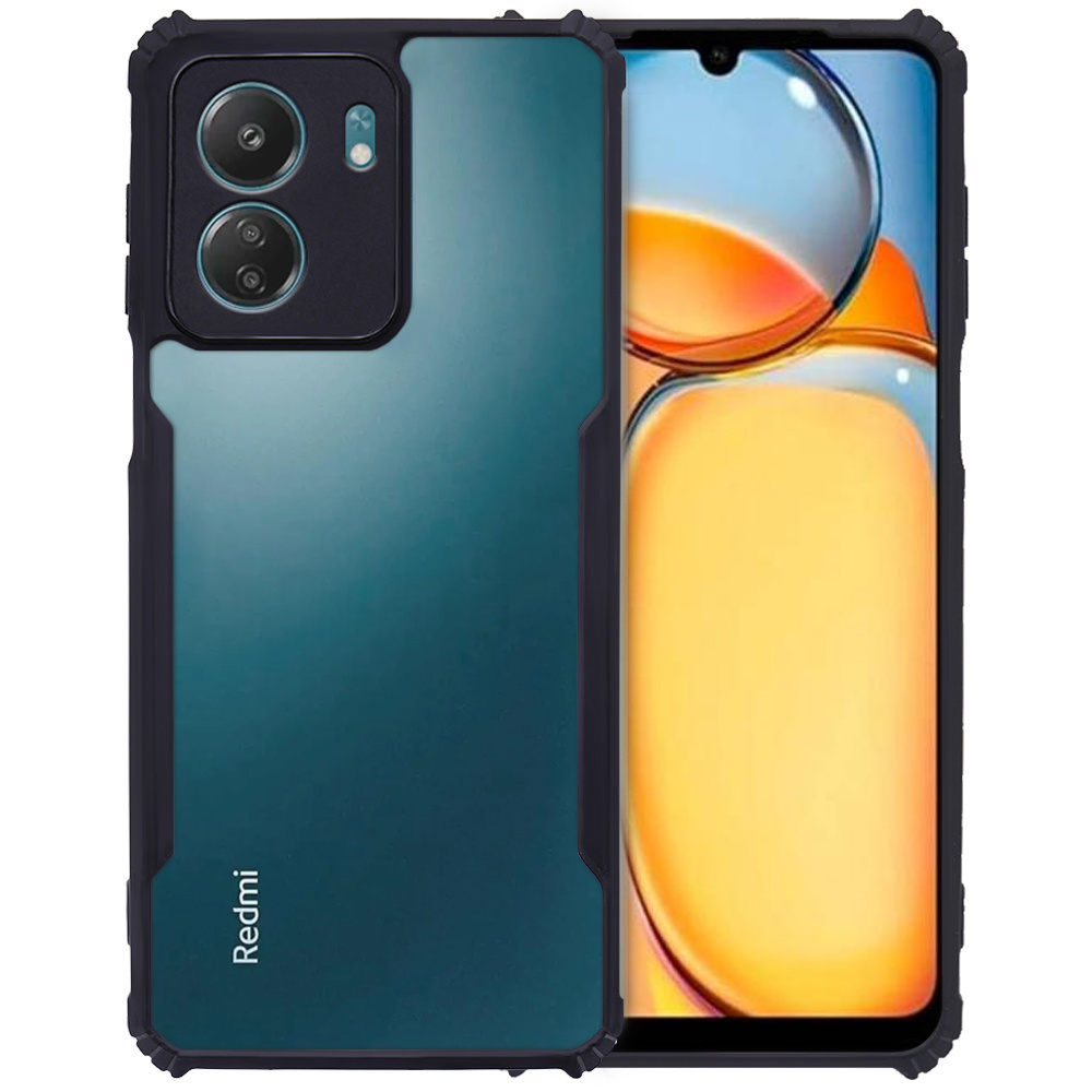 Schutzhülle Für Xiaomi Redmi 13c / Poco C65, Stoßfest, Hybrid, Schwarz