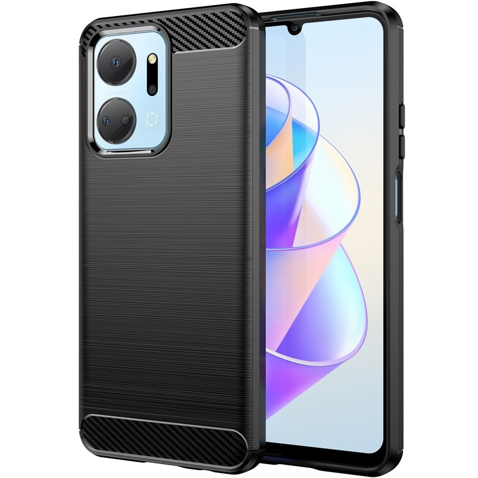 Schutzhülle Für Honor X7a 5g, Karbon, Schwarz