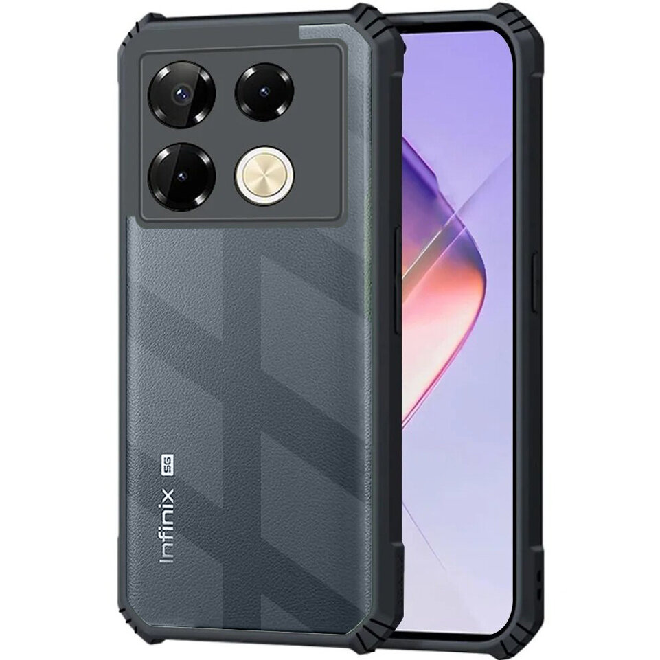 Schutzhülle Für Infinix Note 40 Pro Plus, Stoßfest, Hybrid, Schwarz