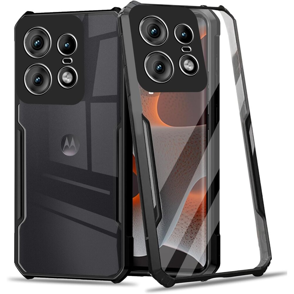 Schutzhülle Für Motorola Edge 50 Pro, Stoßfest, Hybrid, Schwarz