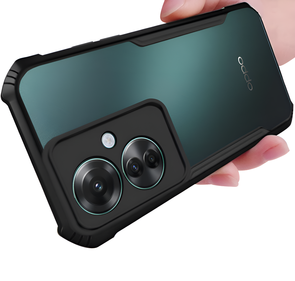 Schutzhülle Für Oppo Reno 11f 5g, Stoßfest, Hybrid, Schwarz