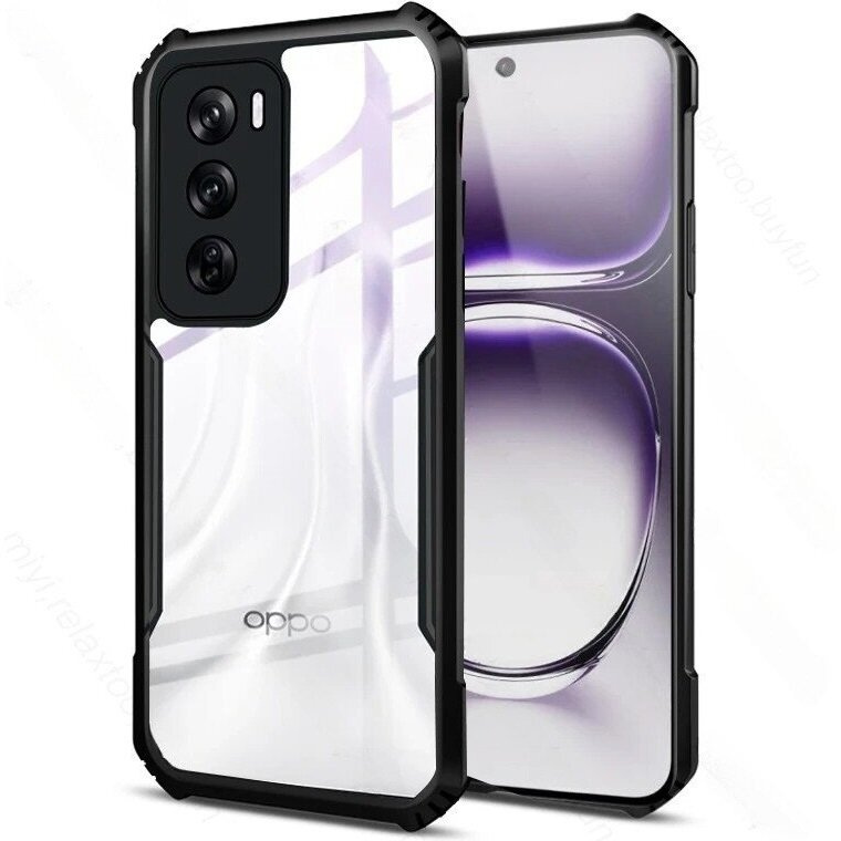 Schutzhülle Für Oppo Reno 12 Pro, Stoßfest, Hybrid, Schwarz