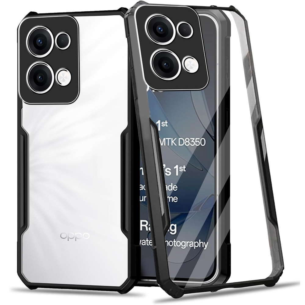 Schutzhülle Für Oppo Reno 13, Antidrop Hybrid, Schwarz