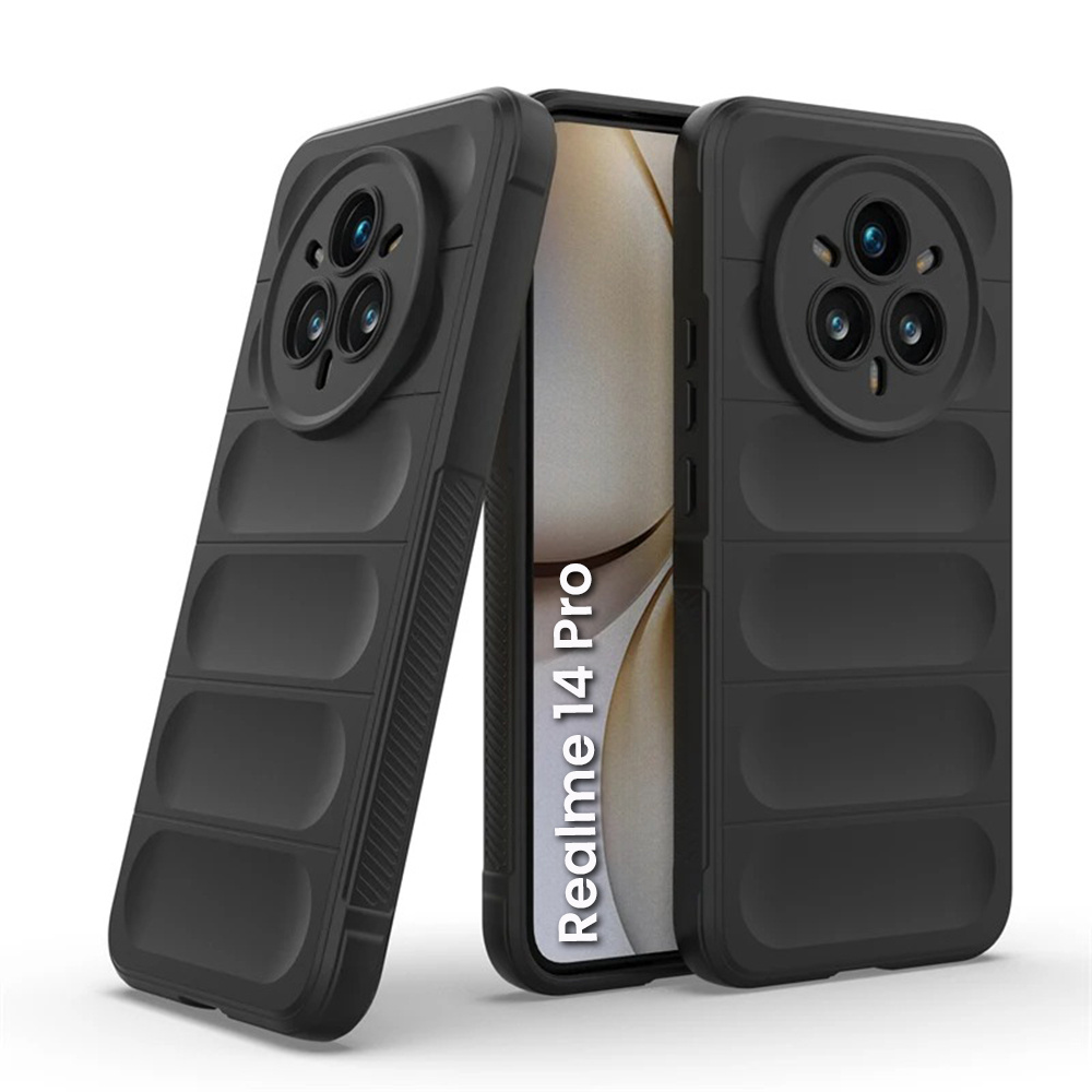 Realme 14 Pro 5g Gaming-schutzhülle, Stoßfest, Schwarz