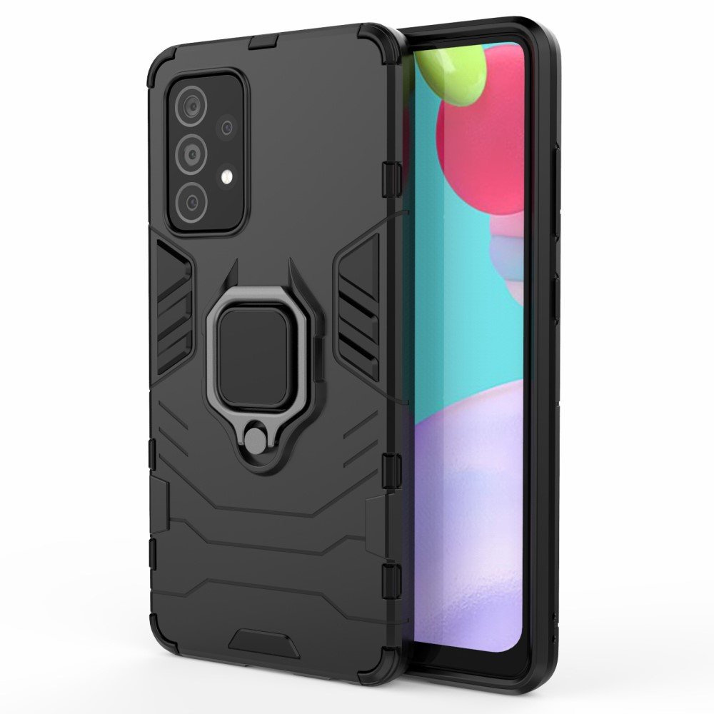 Schutzhülle Für Samsung Galaxy A72 5g / A72 Lte, Mit Ringhalterung, Schwarz