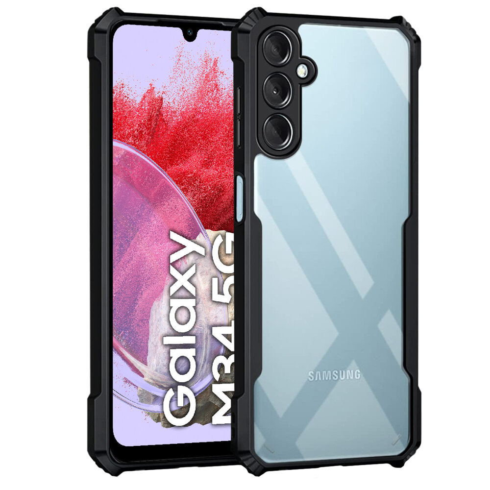 Schutzhülle Für Samsung Galaxy M34 5g, Stoßfest, Hybrid, Schwarz