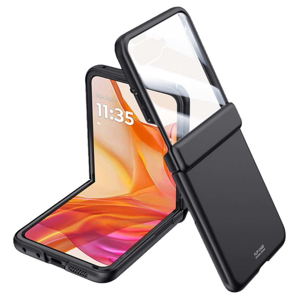 Motorola Razr 50 Ultra Pc-gehäuse Mit Glas, Schwarz