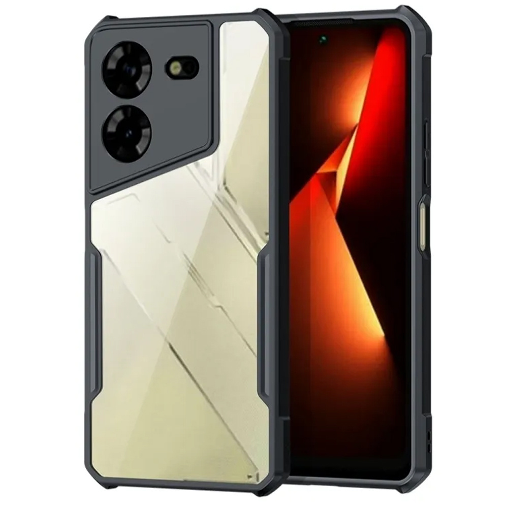 Schutzhülle Für Tecno Pova 5 Pro, Hybrid-schutzhülle, Schwarz