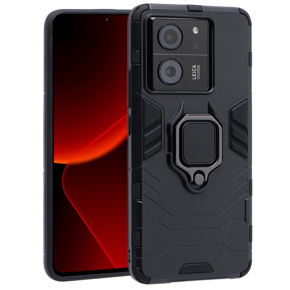 Schutzhülle Für Xiaomi 13t / 13t Pro, Mit Ständerring, Schwarz