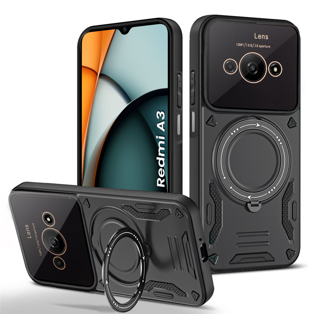 Schutzhülle Mit Magnetring Für Xiaomi Redmi A3, Schwarz