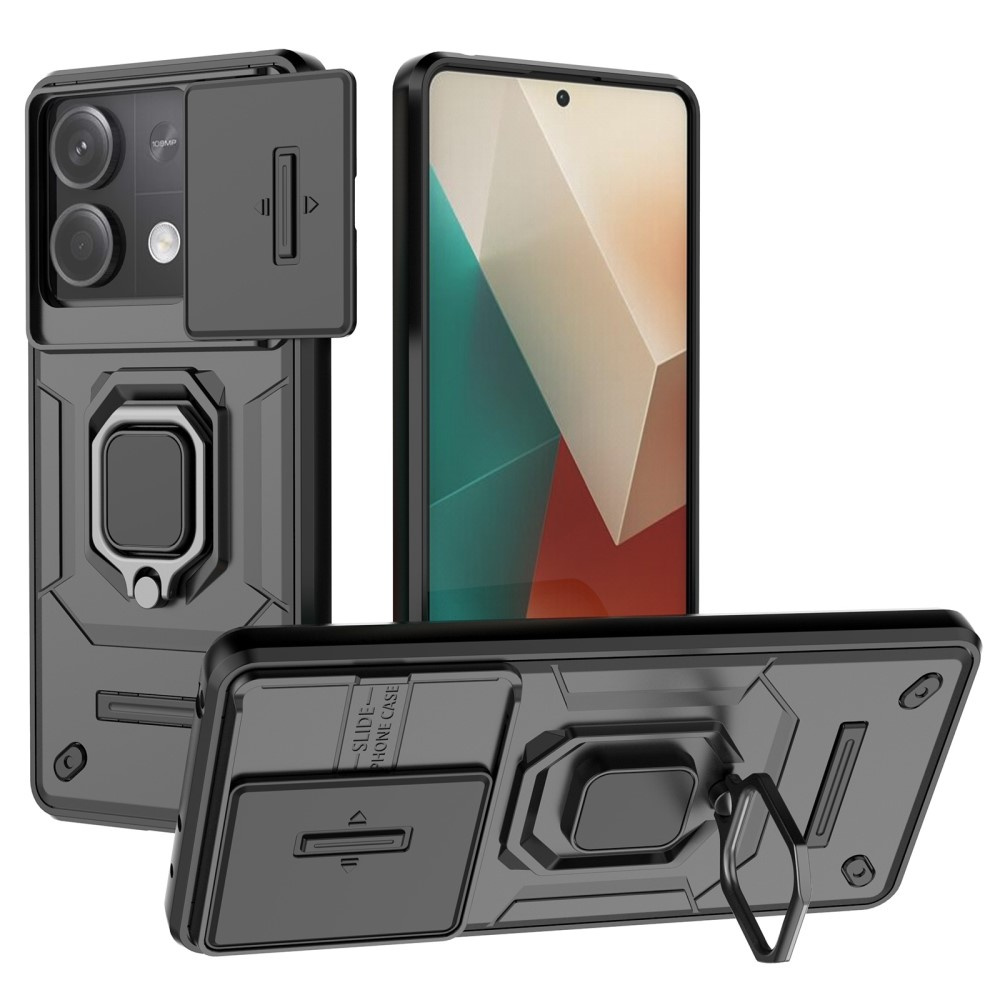 Kamera-objektiv-schutzhülle Mit Ständer Für Xiaomi Redmi Note 13 5g, Schwarz