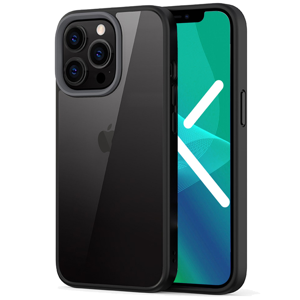 Hülle Für Iphone 13 Pro, Erbord Hybrid Case, Schwarz
