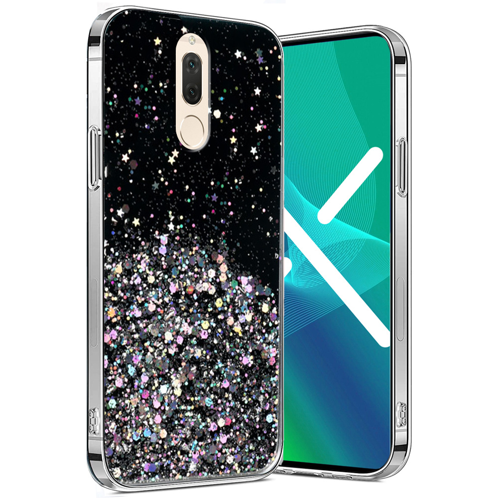 Huawei Mate 10 Lite Hülle, Glitzernd, Schwarz