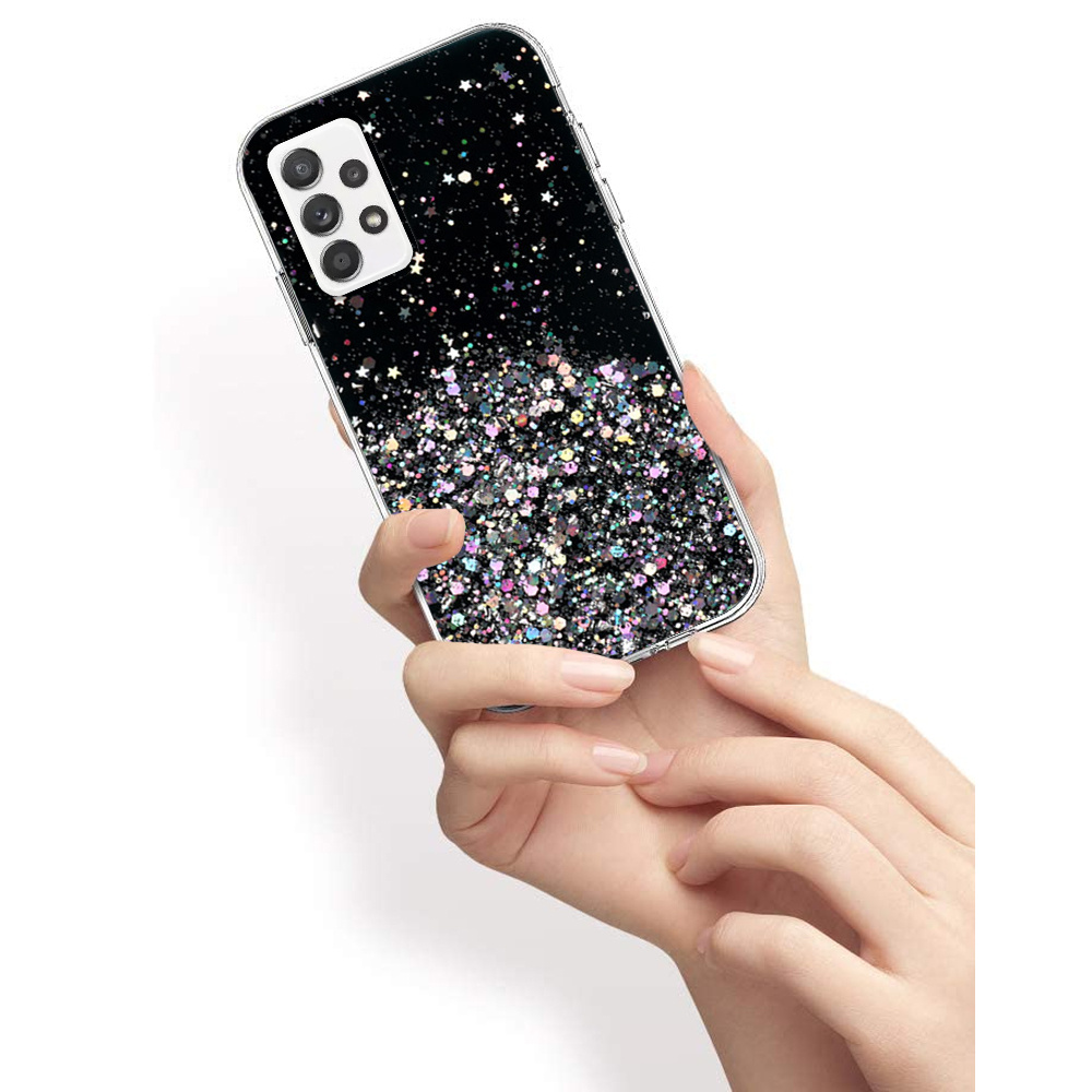 Samsung Galaxy A13 4g Hülle, Glitzernd, Schwarz