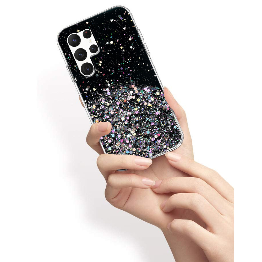 Samsung Galaxy S22 Ultra 5g Hülle, Glitzernd, Schwarz