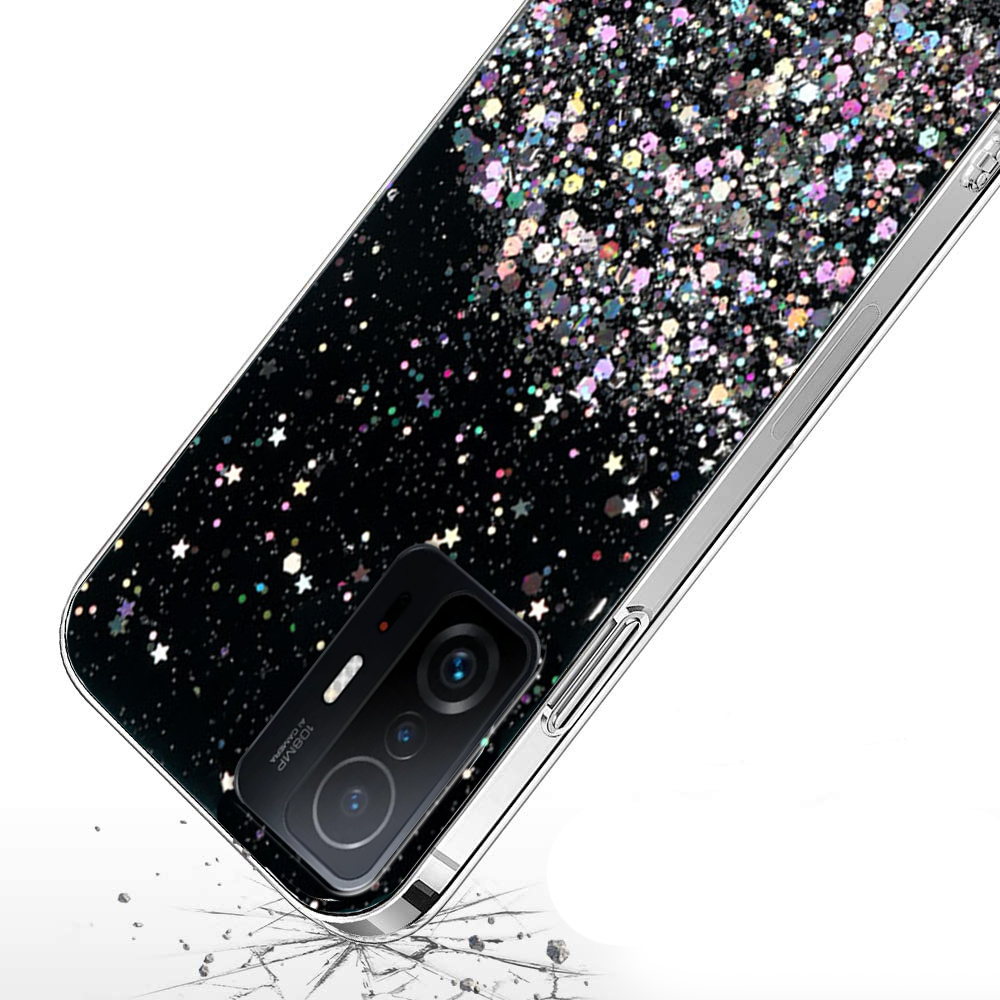 Schutzhülle Für Xiaomi 11t / 11t Pro, Glitzernd, Schwarz