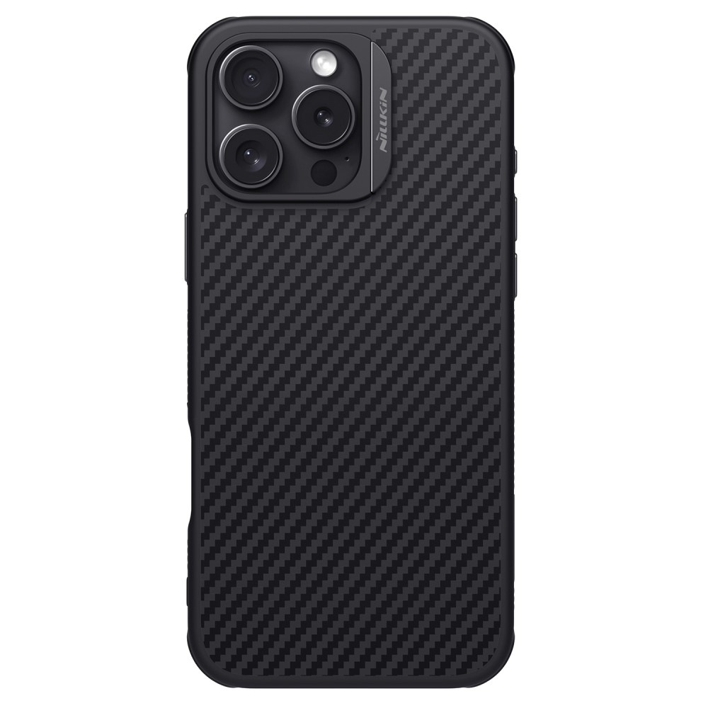 Iphone 16 Pro Max Hülle, Nillkin Armor, Carbonfaser, Magsafe, Schwarz