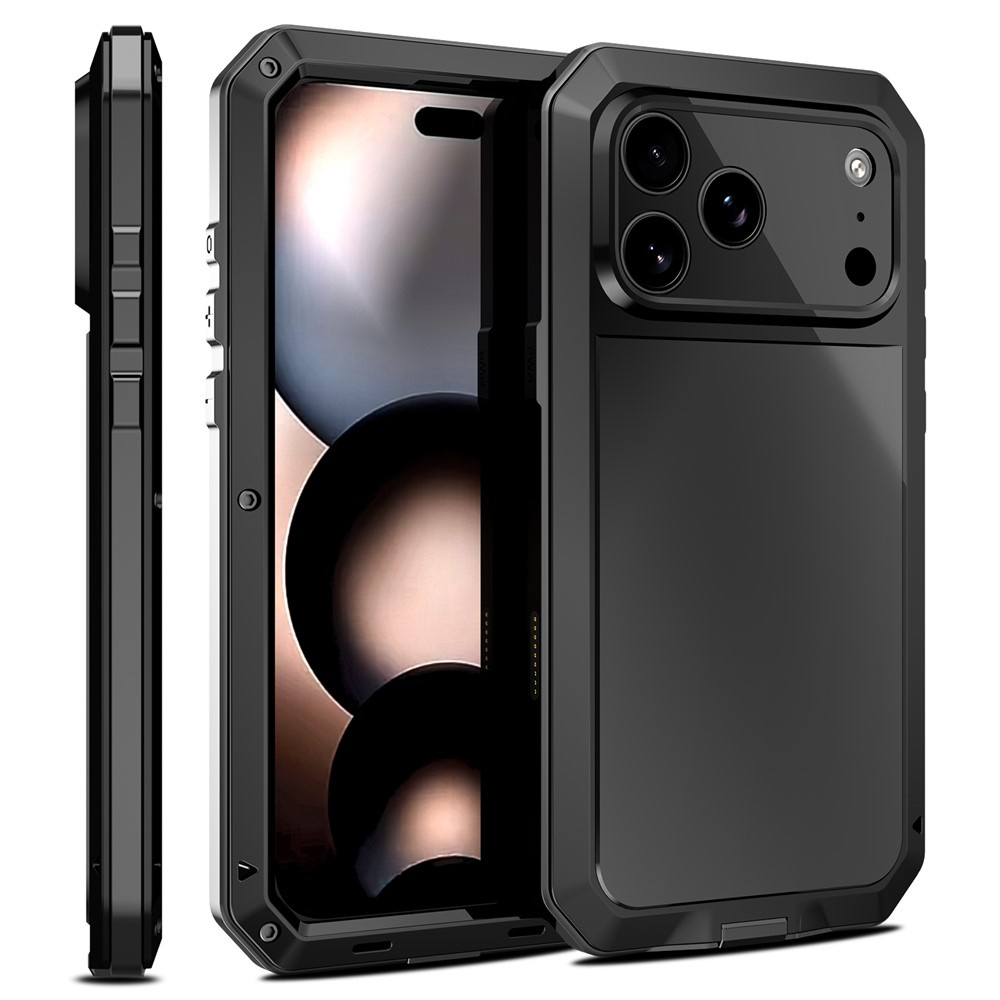 Iphone 17 Pro Hülle, Gepanzert, Mit Integriertem Glas, Schwarz