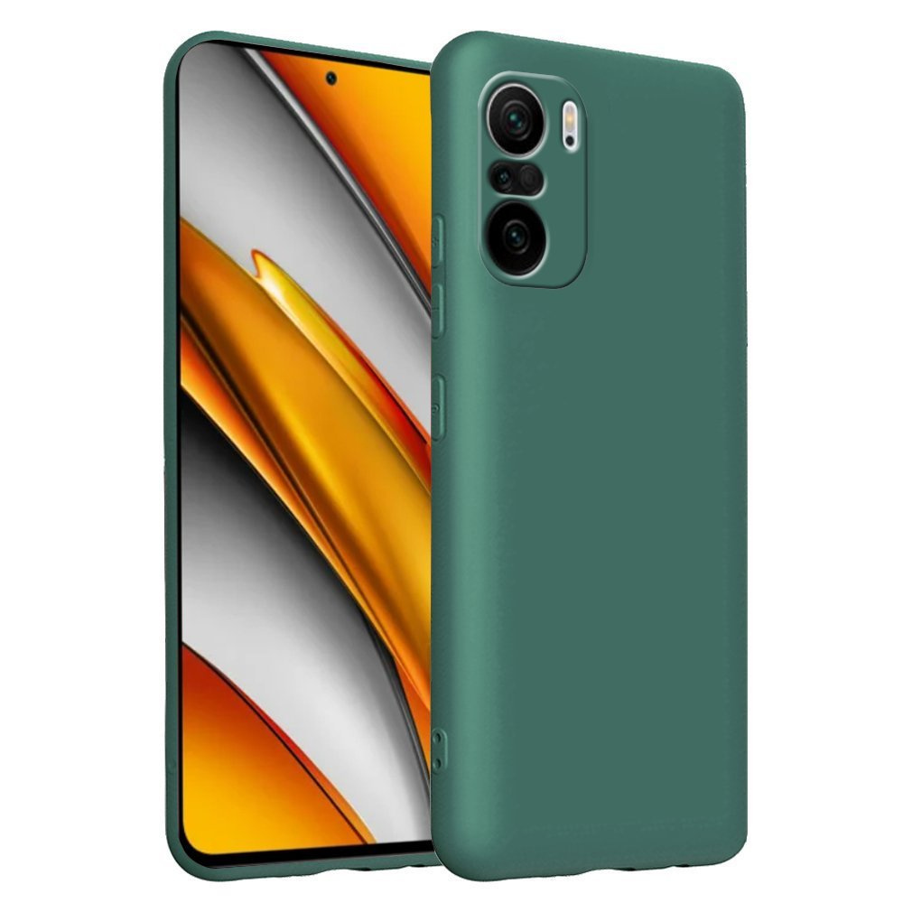 Erbord Silicone Lite Hülle Für Xiaomi Poco F3 + Glas, Farbe Zur Auswahl